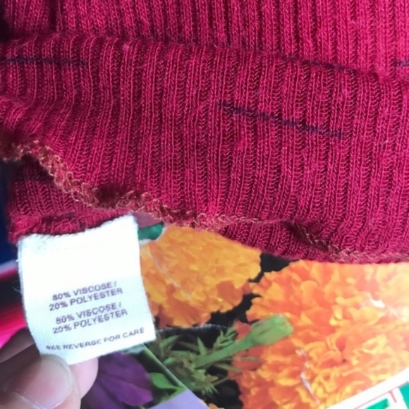 FP Free People Ribbed Mock Neck Top Lace Marled Layer - Picture 5 of 7